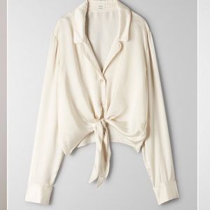 ❌SOLD❌Aritzia Wilfred Tie Front Blouse NWOT